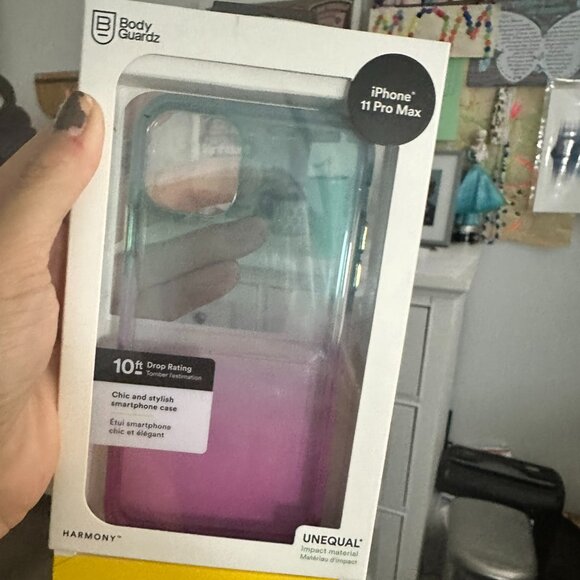 New Bodyguardz iphone 11 Pro Max Cases (Two) Harmony Unicorn and Pink Leather - Picture 2 of 6